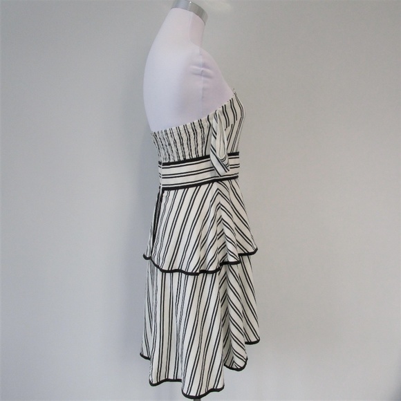 NWT Endless Rose Stripe Off Shoulder Ruffle Dress - Picture 7 of 8